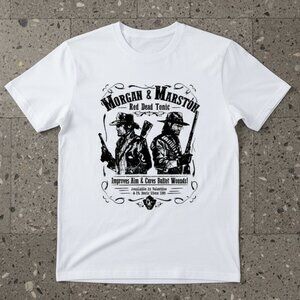 Morgan & Marston Western Graphic T-Shirt – Vintage Cowboy Outlaw Style Unisex